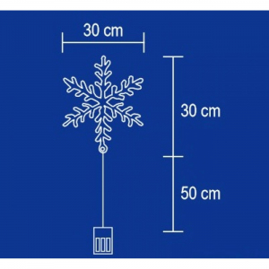 Decor fereastra, acril, cu LED-uri, fulg de zapada [2]