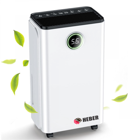 Dezumidificator Heber®, 12 l/zi afisaj si control digital, dezumidificare inteligenta, functie uscare haine, temporizator 24 de ore, WiFi, Smart Life [7]