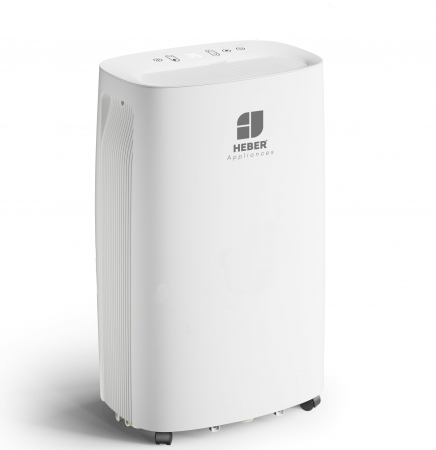 Dezumidificatoare - Dezumidificator Heber® 20 l /zi, cu rezervor de apa de 3,7 l, blocare pentru copii, furtun de scurgere pentru drenaj continuu, eficient energetic
