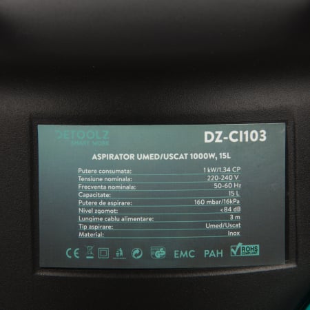 Aspirator uscat umed 1000W, 15L [2]