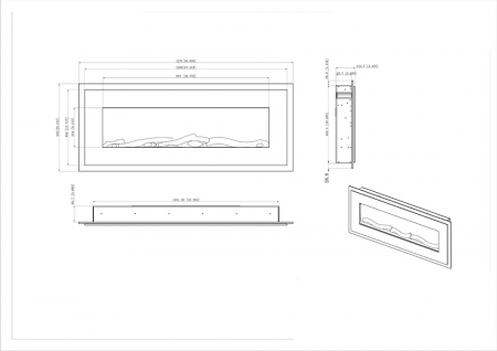Focar electric incorporabil Nobil, Dimensiuni (I*L*A) :520x1270x175 mm, 2000W, 2 trepte de incalzire, Telecomanda [2]