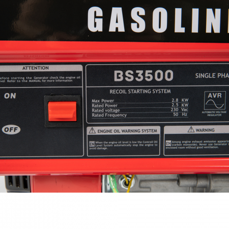 Generator pe benzina,HEBER®, 2800W, motor 4 timpi, autonomie 10 ore [3]