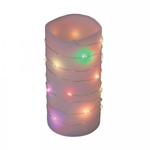 Ghirlanda cu microLED-uri, suport plat pentru baterii, multicolor [0]