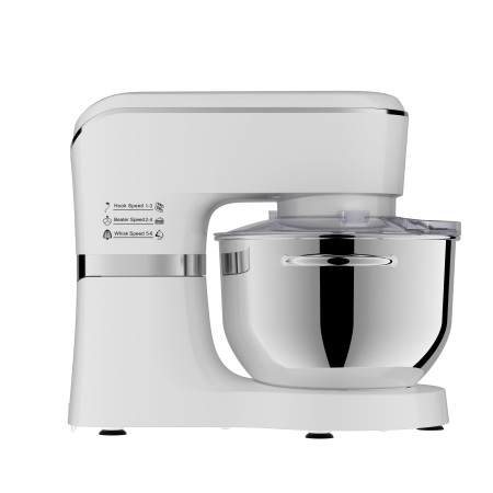 Mixer cu bol din inox Heber® HBR-1503A, 2000 W, Afisaj Digital, Timer, Bol 6.2 L inox, 6 Viteze, Functie Pulse, Miscare eliptica, Alb [8]