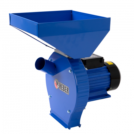 Moara electrica Heber®, 3.9 kw 3000 rpm motor 100% cupru, 300 kg/ora, cuva mare, 20 de ciocanele pentru cereale si stiuleti [1]
