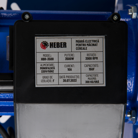 Moara electrica Heber®, pentru lucerna, furaje si cereale ,(3 in 1) , 3.9 Kw, 3000 Rpm, 300 kg/h [2]