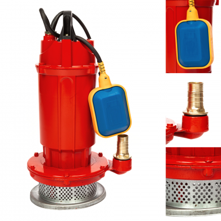 Pompe submersibile - Pompa submersibila Heber QDX-1.5-32-0.75F cu flotor, 750W, 32m, 10000l/h, 1Tol