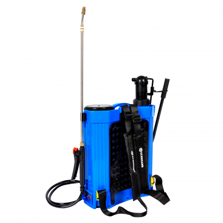 Pompa de stropit electrica + manuala 2 in 1, Schumann®, 16 L, acumulator, 6 BAR, regulator, 5 duze de stropire incluse [5]