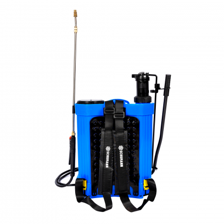Pompa de stropit electrica + manuala 2 in 1, Schumann®, 16 L, acumulator, 6 BAR, regulator, 5 duze de stropire incluse [6]
