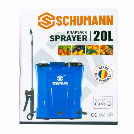 Pompa de stropit electrica, Schumann®, 20 L, acumulator, 6 BAR, regulator, 5 duze de stropire incluse [14]