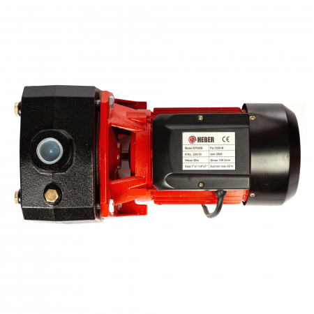 Pompa de suprafata cu ejector Heber® DP505, 1500W, 2900rpm, adancime maxima de absorbtie 40m, debit 100 l/min [5]