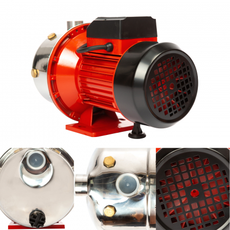 Pompa de suprafata din inox si fonta, Heber®, Heber JS100, putere 1100W, debit 50l/min, H refulare 45m [7]