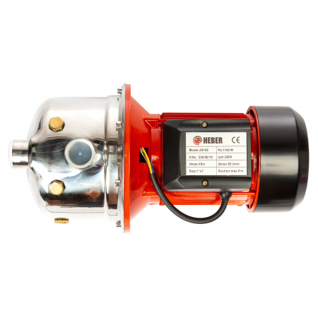 Pompa de suprafata din inox si fonta, Heber®, Heber JS100, putere 1100W, debit 50l/min, H refulare 45m [4]