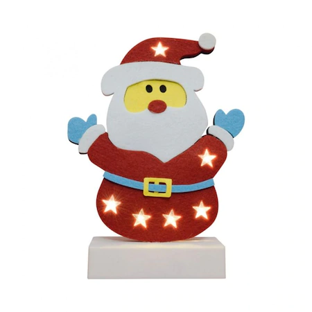 Decor pentru masă cu LED, pâslă, Moş, 4,5V [1]