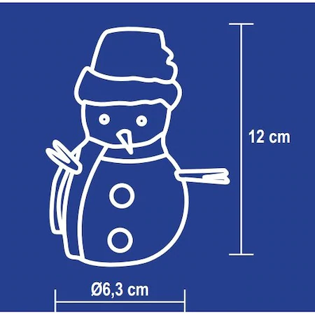 Decor cu LED, om de zăpadă, 12 cm, 4,5V [1]