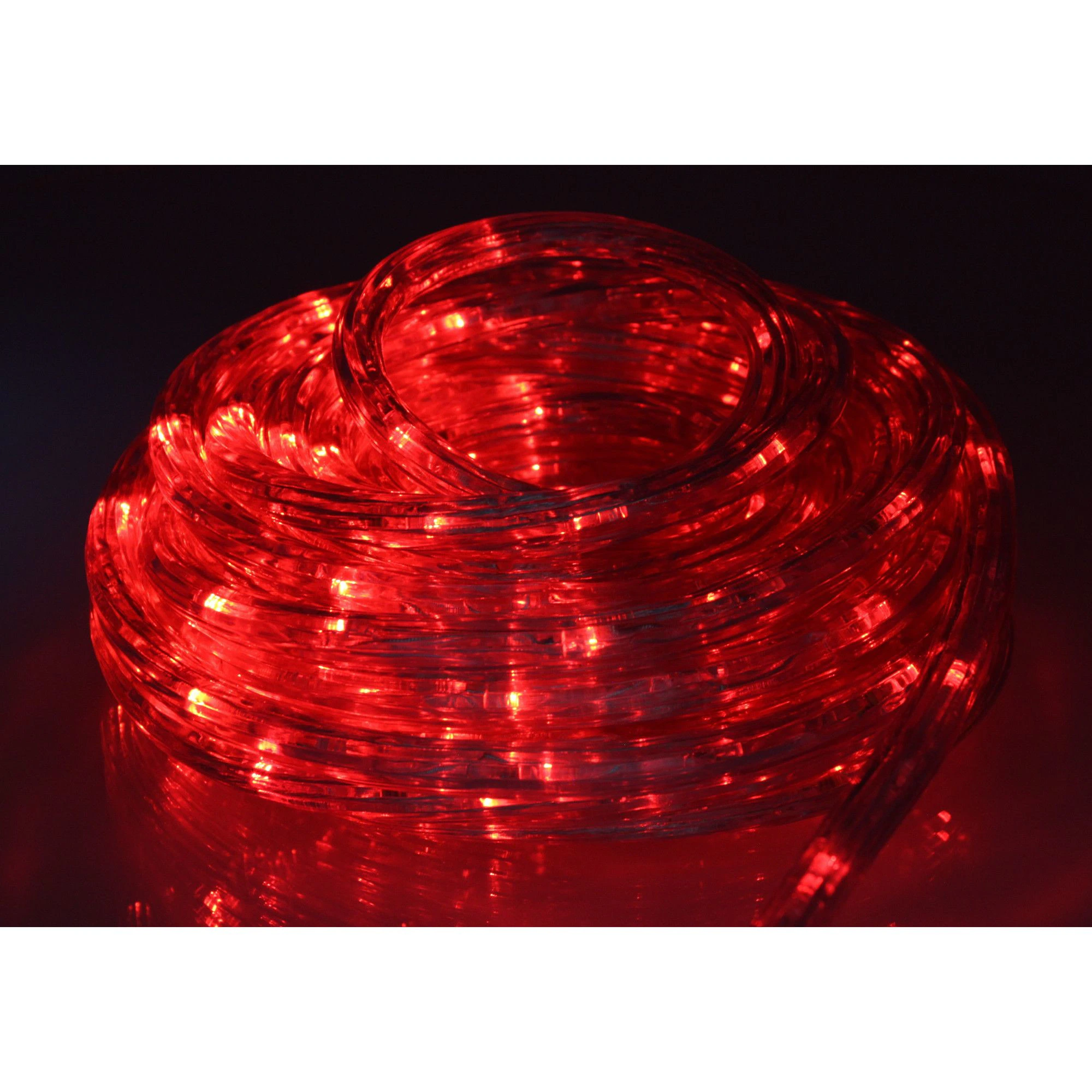 Rola led, furtun luminos de exterior, ROSU, 20 m, alimentator inclus [2]