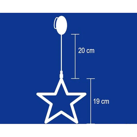 Decor pentru fereastră, cu LED, stea, 19 cm, 4,5V [4]
