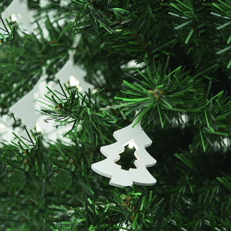 Ghirlandă cu LED-uri şi baterii, decor brad, 20 LED alb cald [0]