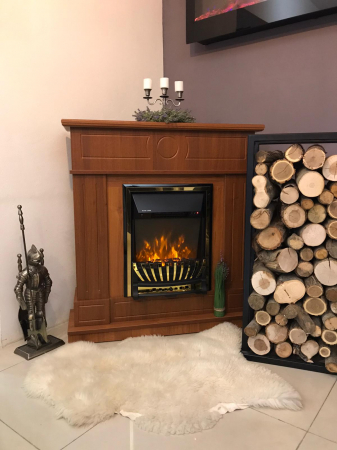 Semineu electric  Ambasador maro & Meridian, Dimensiuni (IxLxA) 978x1048x300 mm, Termostat ajustabil, Efect 3D, Telecomanda [1]