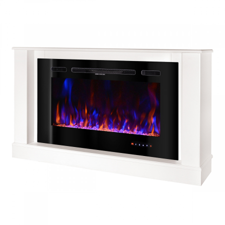 Semineu electric Bernard mini & Adeli, Dimensiuni (IxLxA) 725x1215x300 mm, Efect 3D, Telecomanda, Flacara multicolora [1]