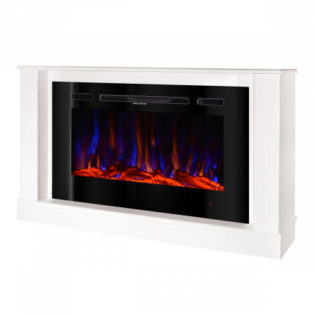 Semineu electric Bernard mini & Adeli, Dimensiuni (IxLxA) 725x1215x300 mm, Efect 3D, Telecomanda, Flacara multicolora [0]