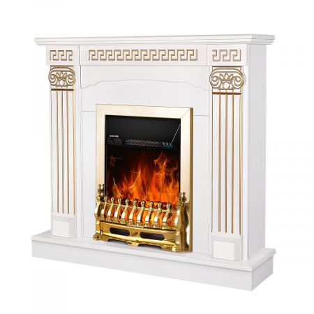 Semineu electric Calisto & Galileo gold, Dimensiuni (I*L*A) :1000*1100*330 mm, Putere 2000W, Efect 3D, Telecomanda [0]