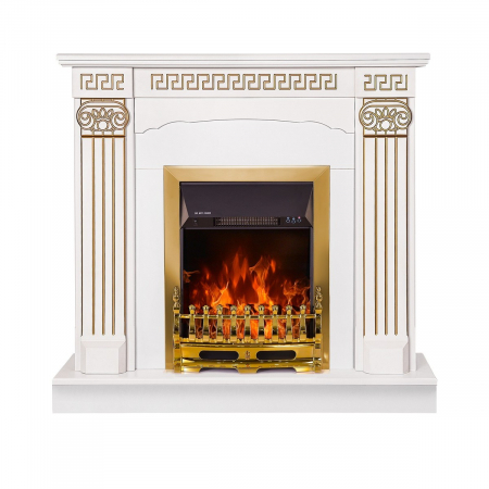 Semineu electric Calisto & Galileo gold, Dimensiuni (I*L*A) :1000*1100*330 mm, Putere 2000W, Efect 3D, Telecomanda [1]