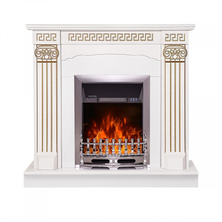 Semineu electric Calisto & Galileo silver, Dimensiuni (I*L*A) :1000*1100*330 mm, Putere 2000W, Efect 3D, Telecomanda [1]