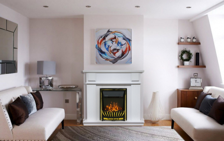 Semineu electric Marina alb & Meridian, Dimensiuni 978x1048*x300 mm, Efect 3D, 2 trepte de putere, Telecomanda [2]