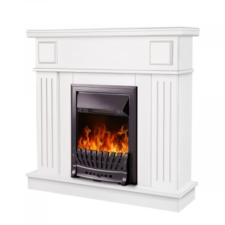 Semineu electric Marina alb & Pluton, Dimensiuni (I*L*A) 978x1048x300 mm, Telecomanda, 2 trepte de putere, 2000W [0]