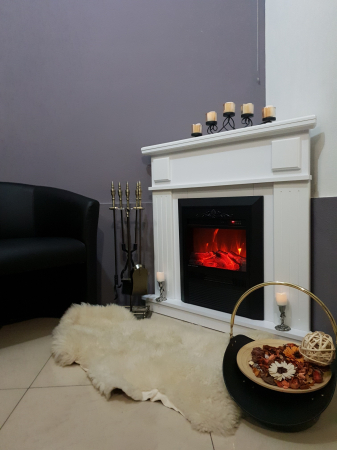 Semineu electric Marina de colt alb & Cristina, 2000 W [2]