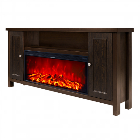 Semineu electric Mozart & Tasmania, Dimensiuni (IxLxA) 750x1500x300 mm, Telecomanda, 2 trepte de putere, Efect 3D [0]