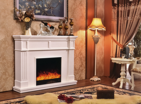 Semineu electric Nadejda maxi alb, Dimensiuni (I*L*A) :1160x1500x330 mm, Efect 3D, Telecomanda, Termostat [4]