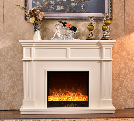 Semineu electric Nadejda maxi alb, Dimensiuni (I*L*A) :1160x1500x330 mm, Efect 3D, Telecomanda, Termostat [2]