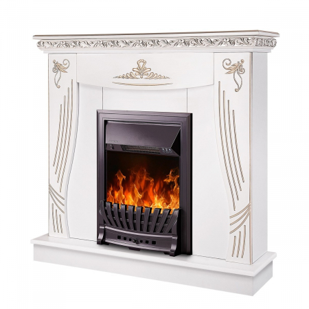 Semineu electric Napoli alb & Pluton, Dimensiuni 1016x1100x300 mm, 2000 W, Telecomanda, efect 3D [0]