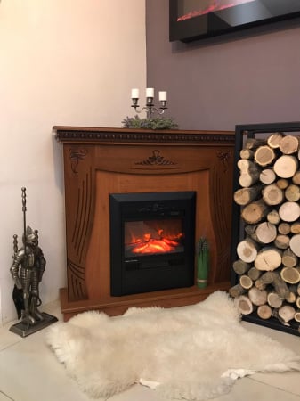 Semineu electric Napoli nuc & Cristina, Dimensiuni (I*L*A) :1016*1100*300 mm, Telecomanda, Efect 3D [2]