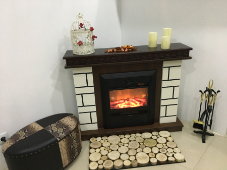 Semineu electric Nazarii mini & Cristina, Dimensiuni (I*L*A) 860*1080*245 mm, 2000W, Efect 3D, 2 trepte de putere [3]