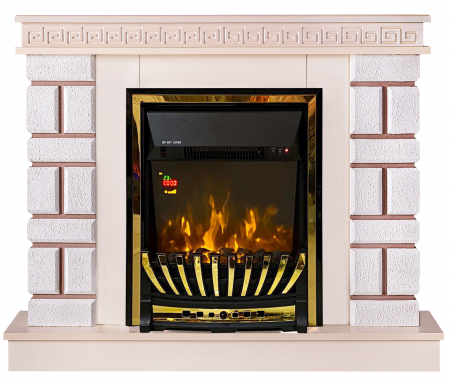 Semineu electric Nazarii mini Jasmine & Meridian,  Dimensiuni (I*L*A) :860*1080*245 mm, 2000W, Efect 3D, 2 trepte de putere [0]