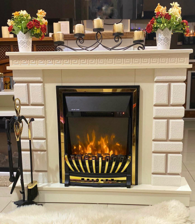 Semineu electric Nazarii mini Jasmine & Meridian,  Dimensiuni (I*L*A) :860*1080*245 mm, 2000W, Efect 3D, 2 trepte de putere [1]