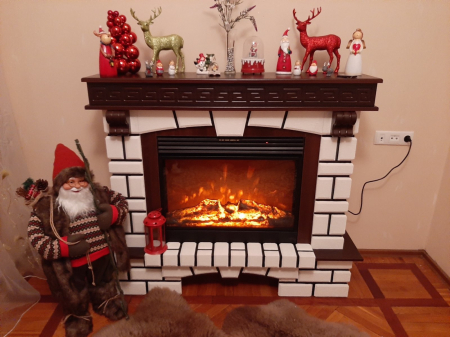 Semineu electric Nazarii & Mirabella, Dimensiuni (I X L X A) 1136*1328*356 mm, Efect de sunet, Telecomanda [2]