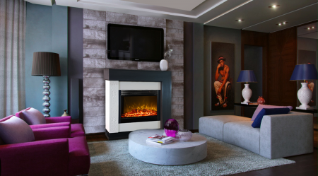 Semineu electric Neon & Mirabella, Efect sunet, Dimensiuni 1197x1236x300 mm [4]