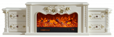 Semineu electric Premium AGAPIS, alb, 1500 W, (Î*L*A) 600x2050x380 mm, efect 3D, telecomanda [7]