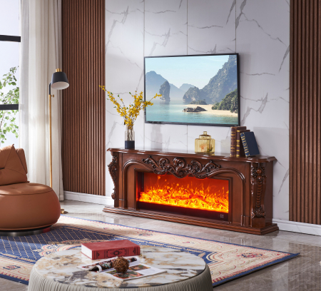 Semineu electric Premium ARTEMIS, maro, 1500 W, (Î*L*A) 700x2000x330 mm, efect 3D, telecomanda [2]