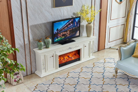 Semineu electric Premium ELPIS, alb, 1500 W, (I*L*A) :700*2000*330 mm, efect 3D, telecomanda [3]