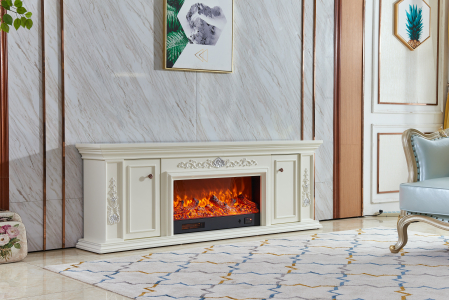 Semineu electric Premium ELPIS, alb, 1500 W, (I*L*A) :700*2000*330 mm, efect 3D, telecomanda [2]