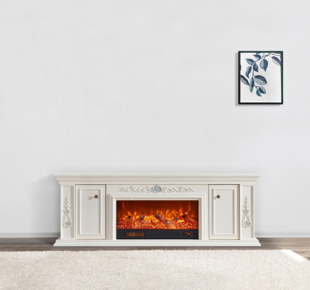 Semineu electric Premium ELPIS, alb, 1500 W, (I*L*A) :700*2000*330 mm, efect 3D, telecomanda [4]