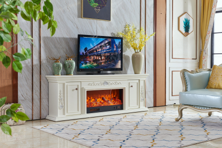 Semineu electric Premium ELPIS, alb, 1500 W, (I*L*A) :700*2000*330 mm, efect 3D, telecomanda [1]