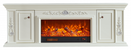 Semineu electric Premium ELPIS, alb, 1500 W, (I*L*A) :700*2000*330 mm, efect 3D, telecomanda [8]