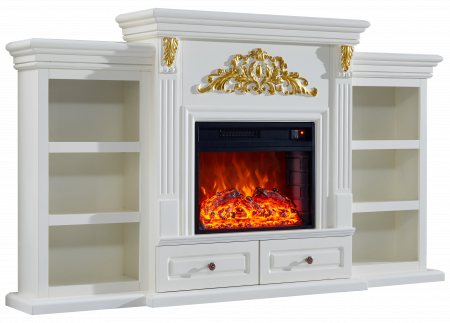 Semineu electric Premium EVA, ALB, 1500 W, (Î*L*A) 1160x2000x330 mm, efect 3D, telecomanda [6]