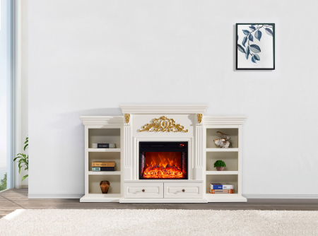 Semineu electric Premium EVA, ALB, 1500 W, (Î*L*A) 1160x2000x330 mm, efect 3D, telecomanda [3]